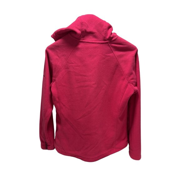 Columbia Size Medium Pink Zip Up Hood Pocket Fleece Athletic Jacket - Picture 6 of 6
